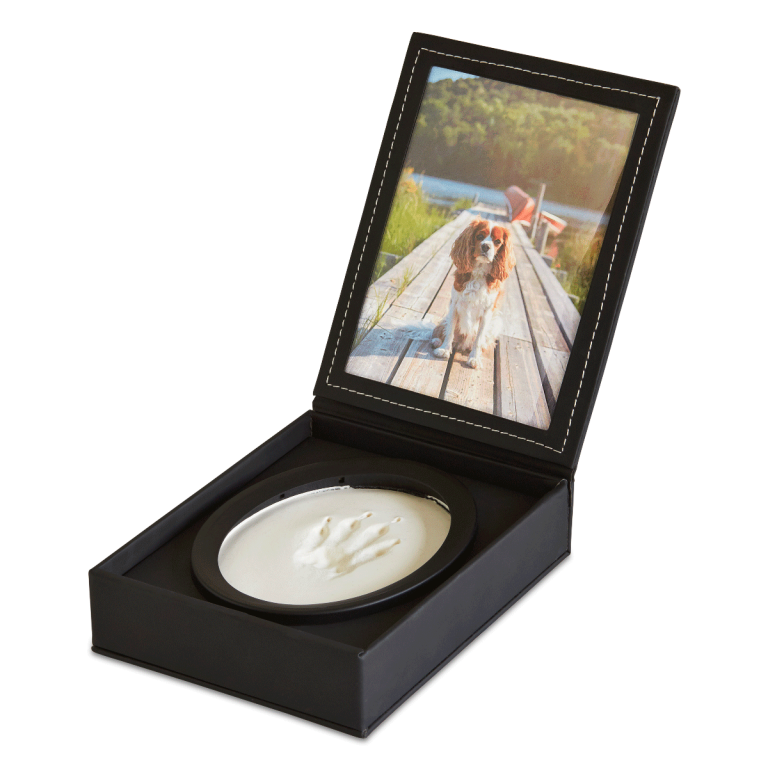 Clay paw print impression keepsake