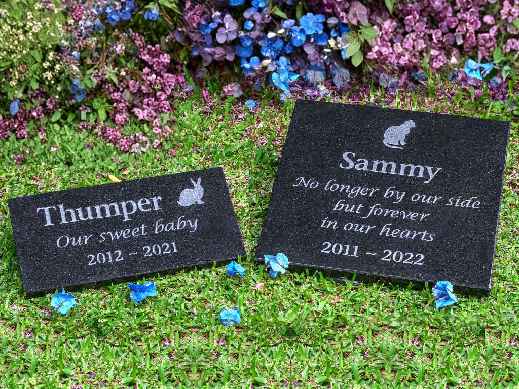 Granite pet memorial plaque